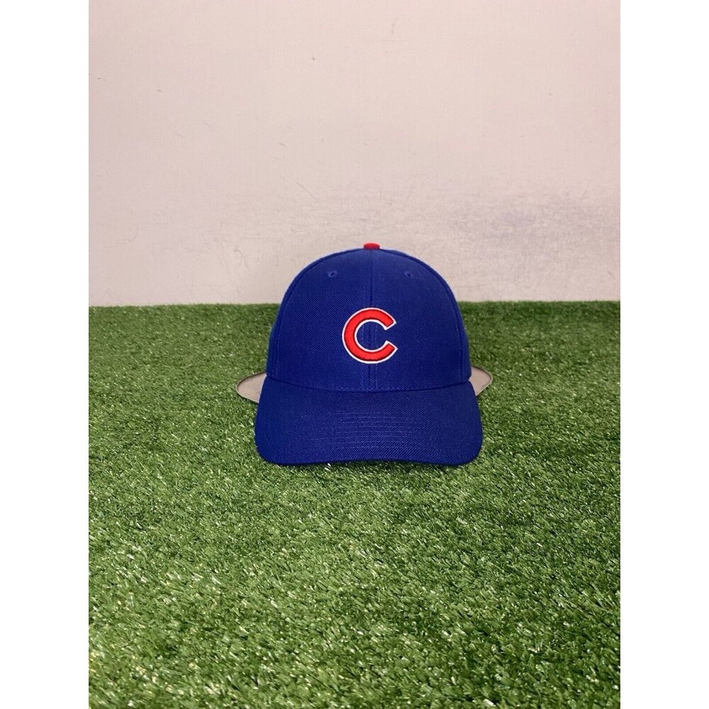 Vintage Chicago Cubs hat cap strap back blue Twins Enterprise wool baseball mens